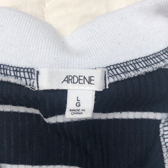 SOLD Ardene Striped Polo Crop Top - Picture 3 of 5
